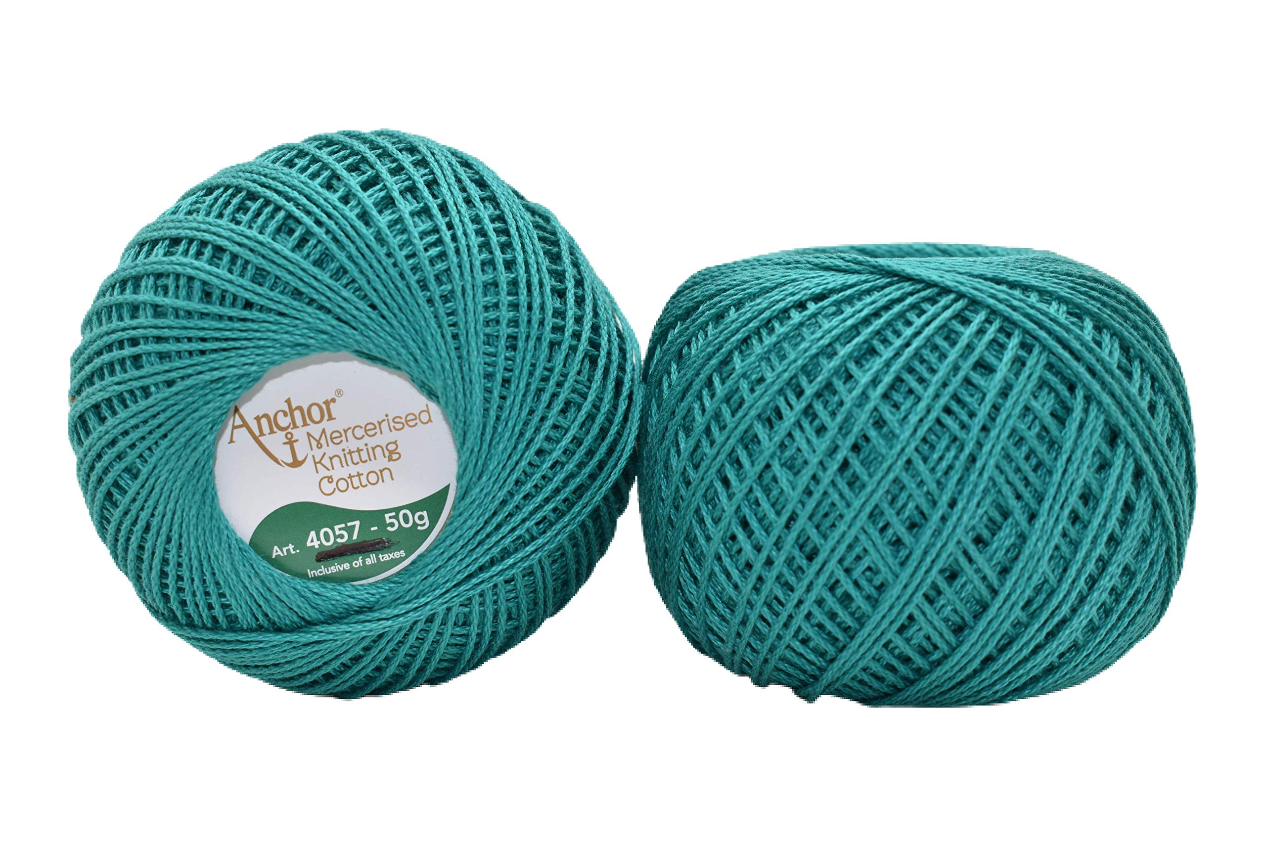 HUNNY- BUNCH® Premium Anchor Mercerised Knitting Crochet Cotton Thread Yarn Balls for Knitting, Weaving, Embroidery, DIY and Craft Making (Art. 4057) 50G - Pack of 1 (189)