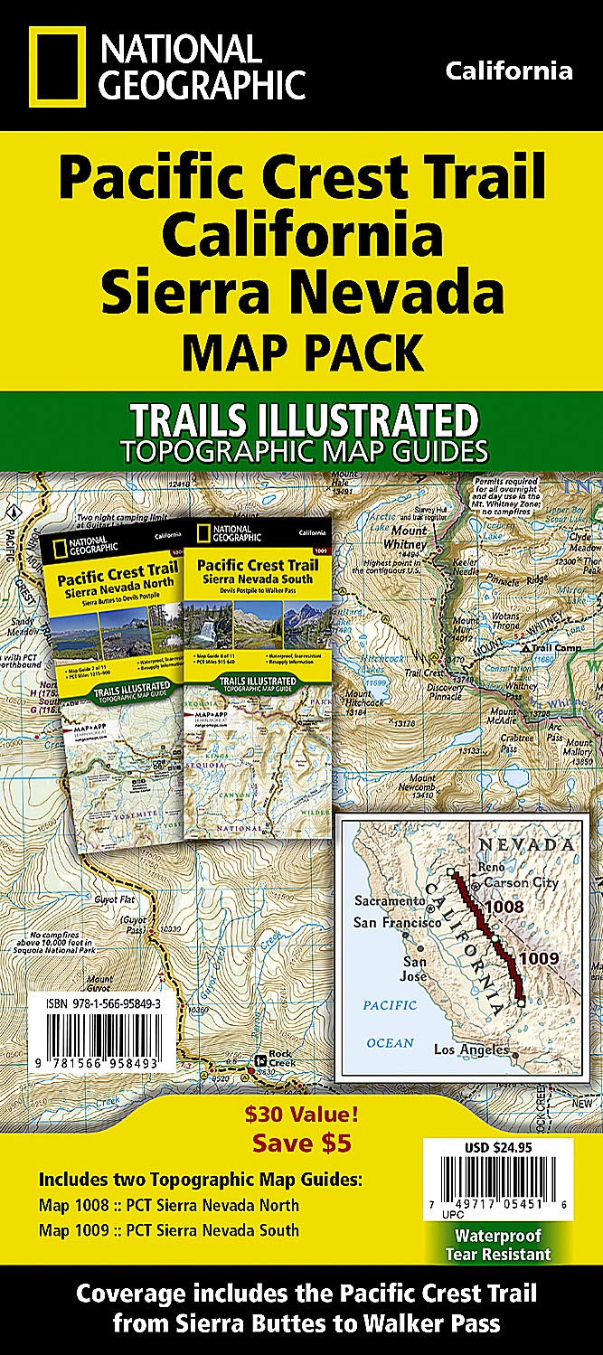 Pacific Crest Trail:S Nevada (National Geographic Trails Illustrated Map)