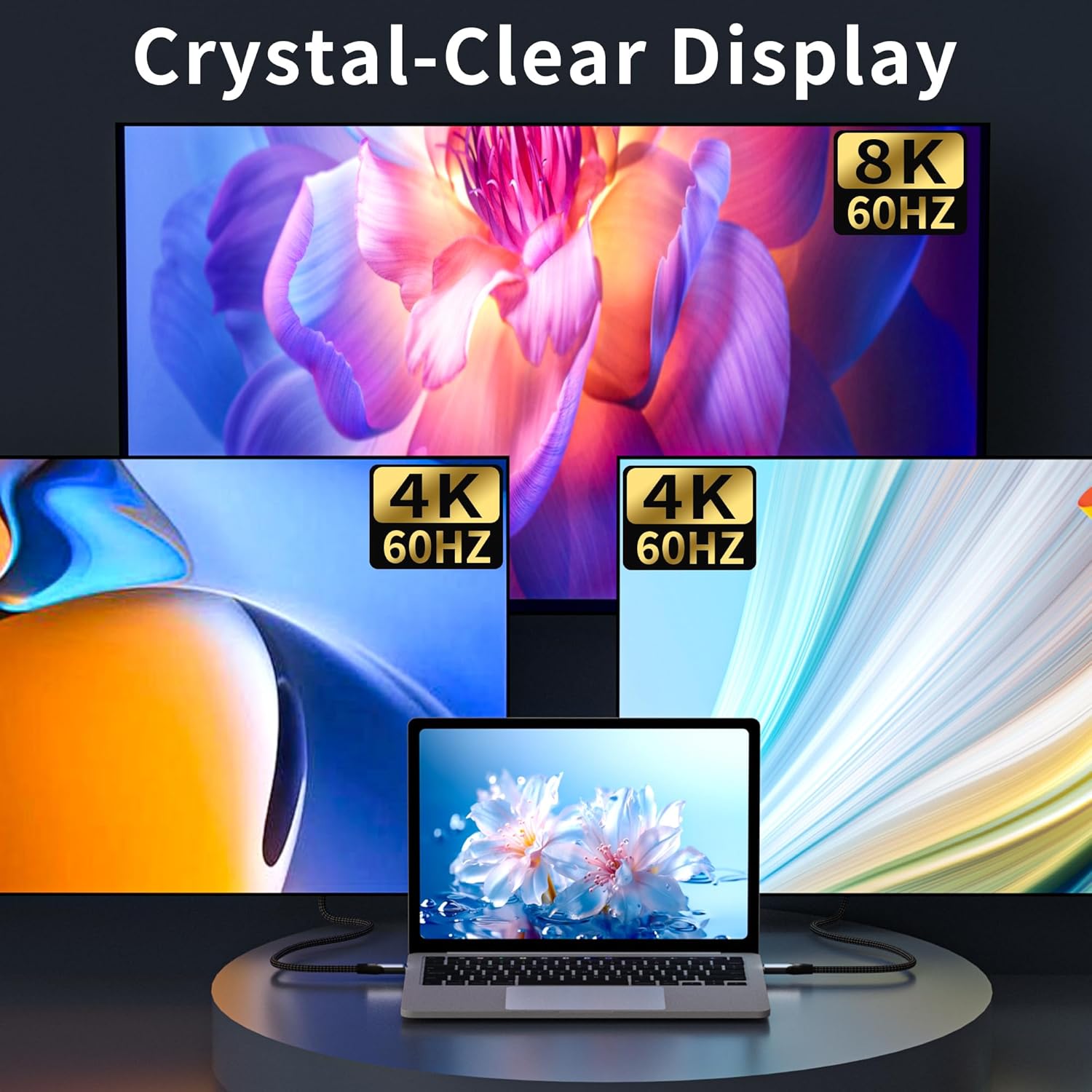 USB-c Extension Cable 6.6FT/2M Compatible with Thunderbolt 4 Extension Cable high Speed 40Gbps Data Transfer, USB c Male to Female, 8K Display/Video 240W, for Docking Station