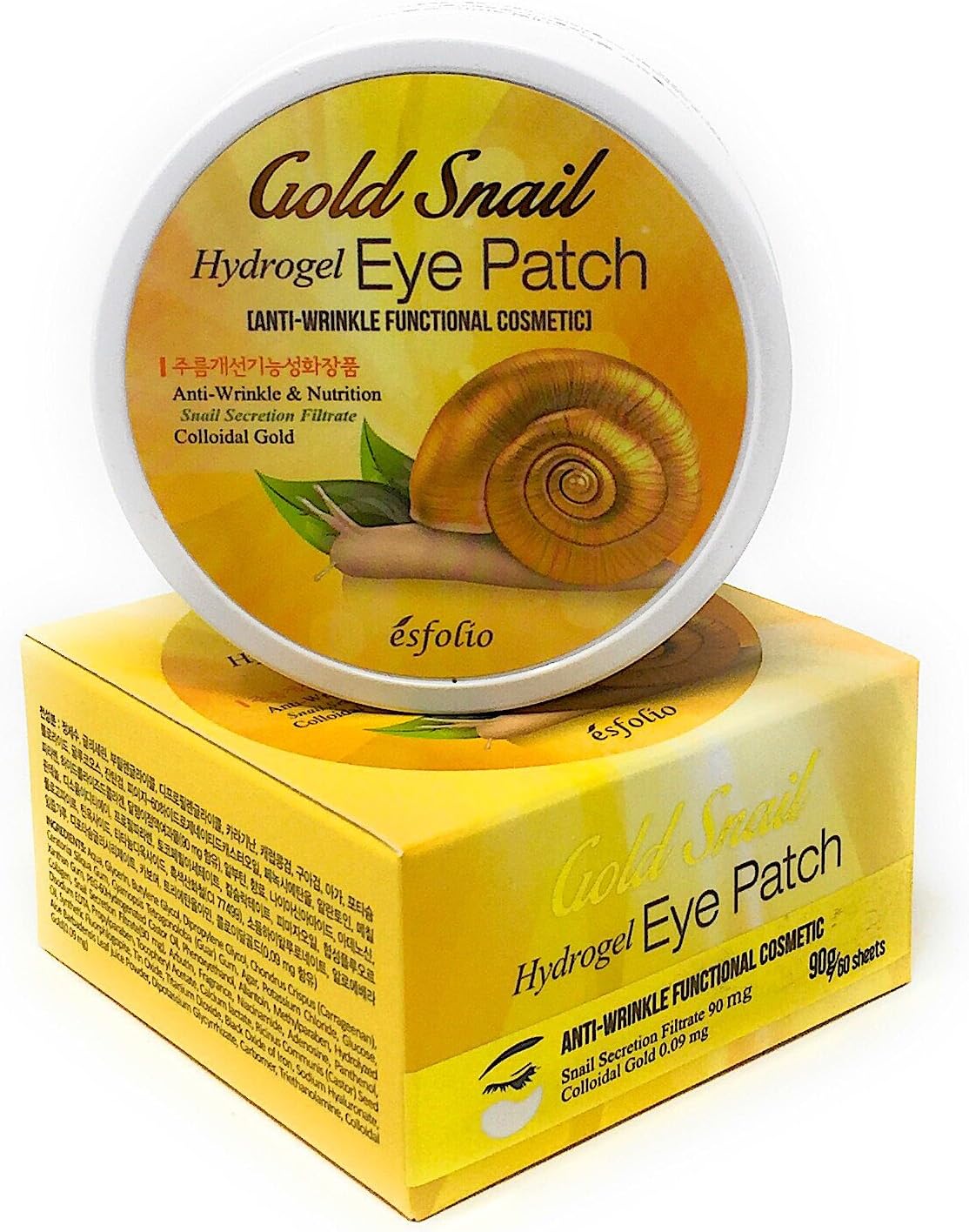 Gold Snail Hydrogel Eye Patch AntiWrinkle & Nutrition by Esfolio (60