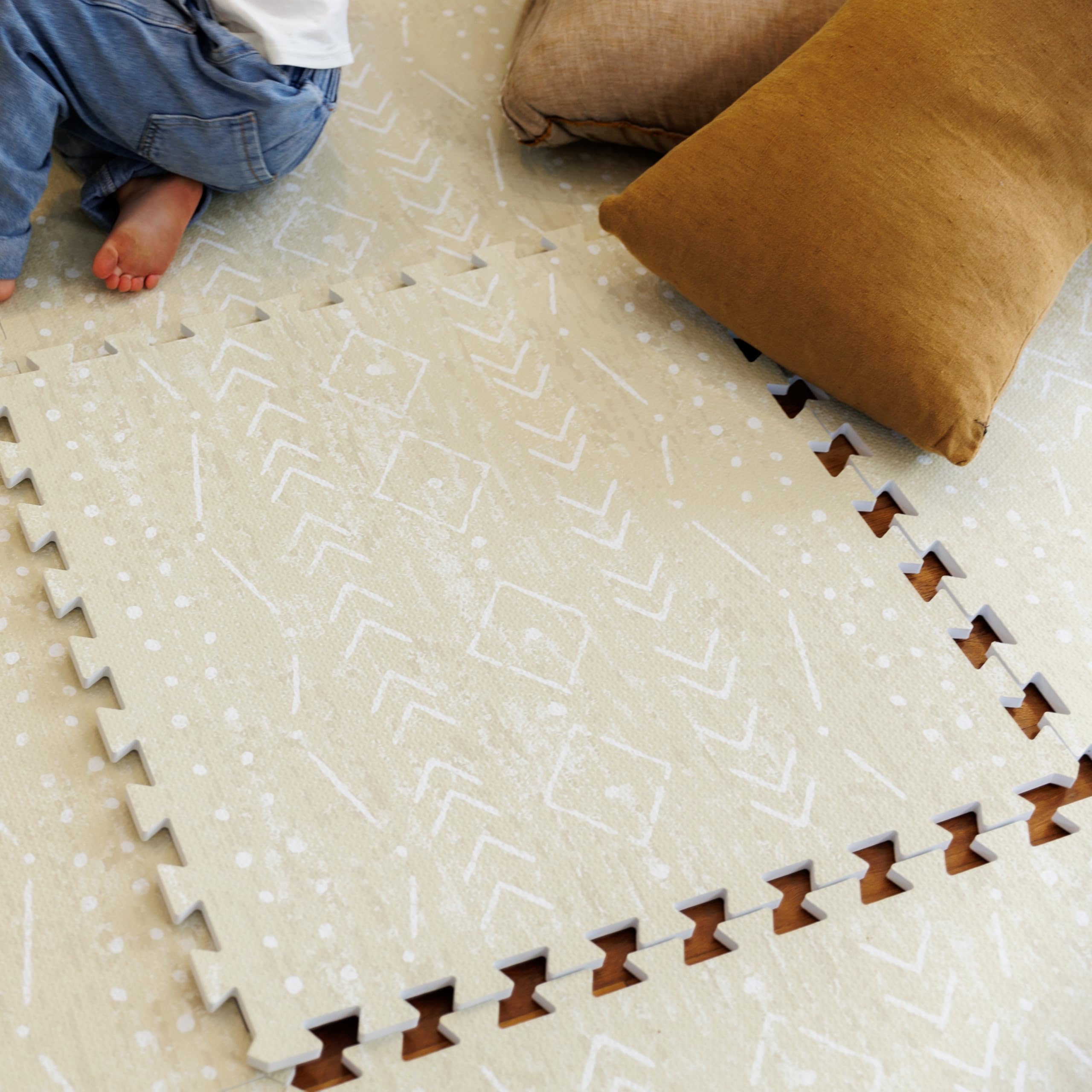 Amazon.com : Lillefolk Baby Play Mat for Floor – 6x6ft Beige