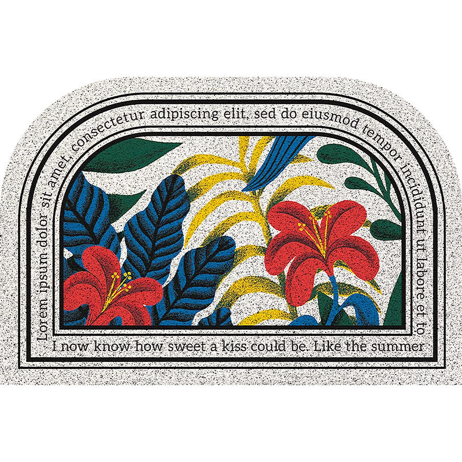 Tapis de porte antidérapant paillasson d'entrée moderne 60x90cm à motif botanique pour la maison