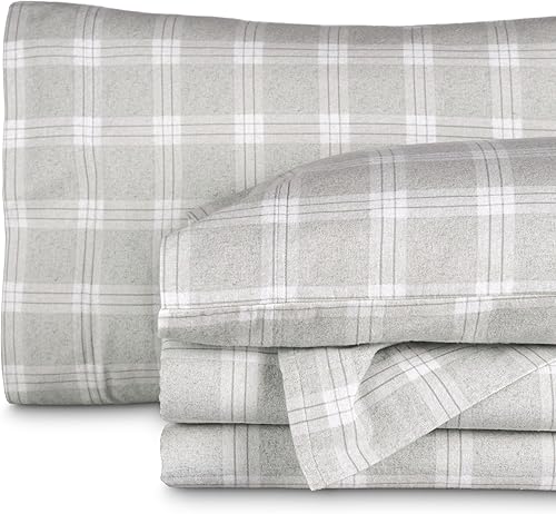 Miniatura 18 de Bare Home - Juego de sábanas de franela de doble cepillado para mayor suavidad y comodidad, 100 % algodón, aterciopelado, suave, pesado, bolsillo 08