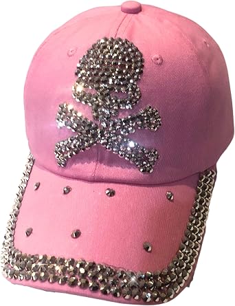 Popfizzy Bling Hat for Women, Rhinestone Baseball Cap, Bedazzled Distressed Denim Hats, Birthday Gifts for Women, Adjustable