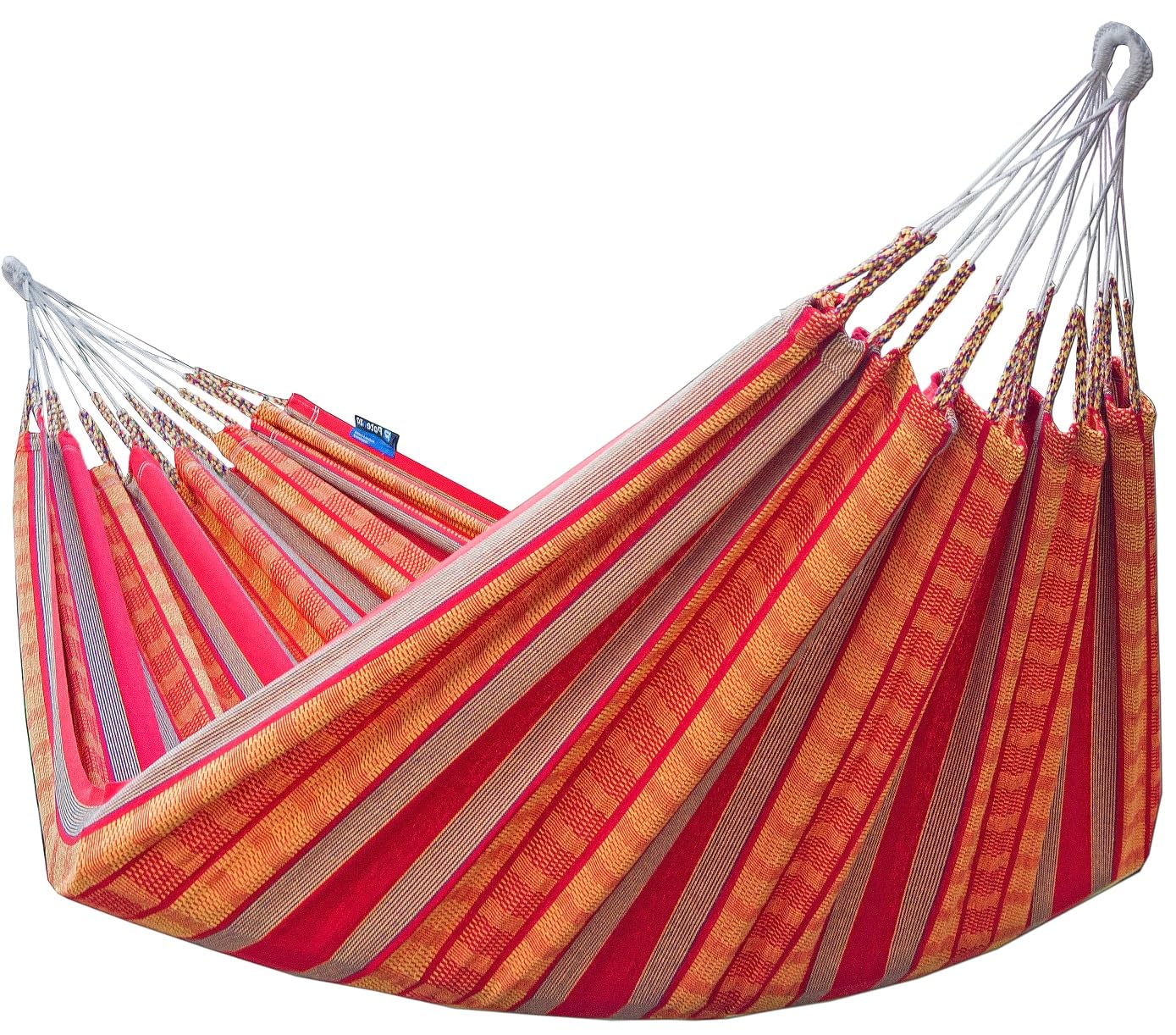 Potenza hamak kolumbijski PEREIRA Double | dla 2 osób | hamak 350x160 cm | nośność do 200 kg (Czerwony)