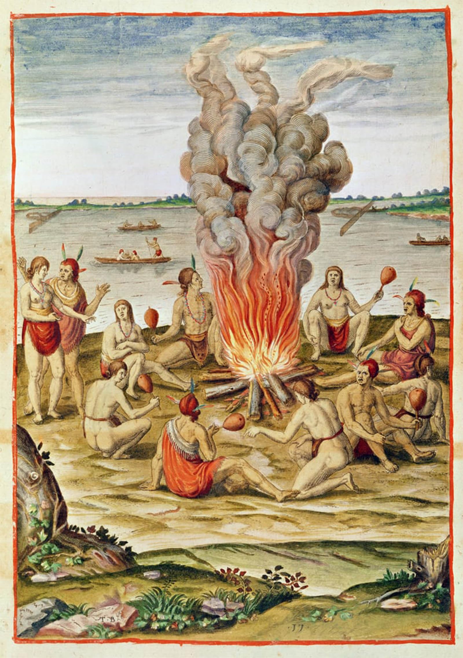 Tableau toile Théodore de Bry affiche de arts paysage 60x90cm