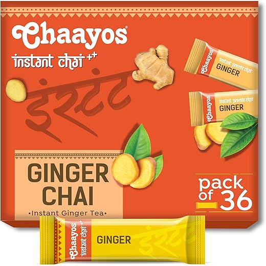 Chaayos Assam Instant Tea Premix Ginger Regular Sugar 14Gm
