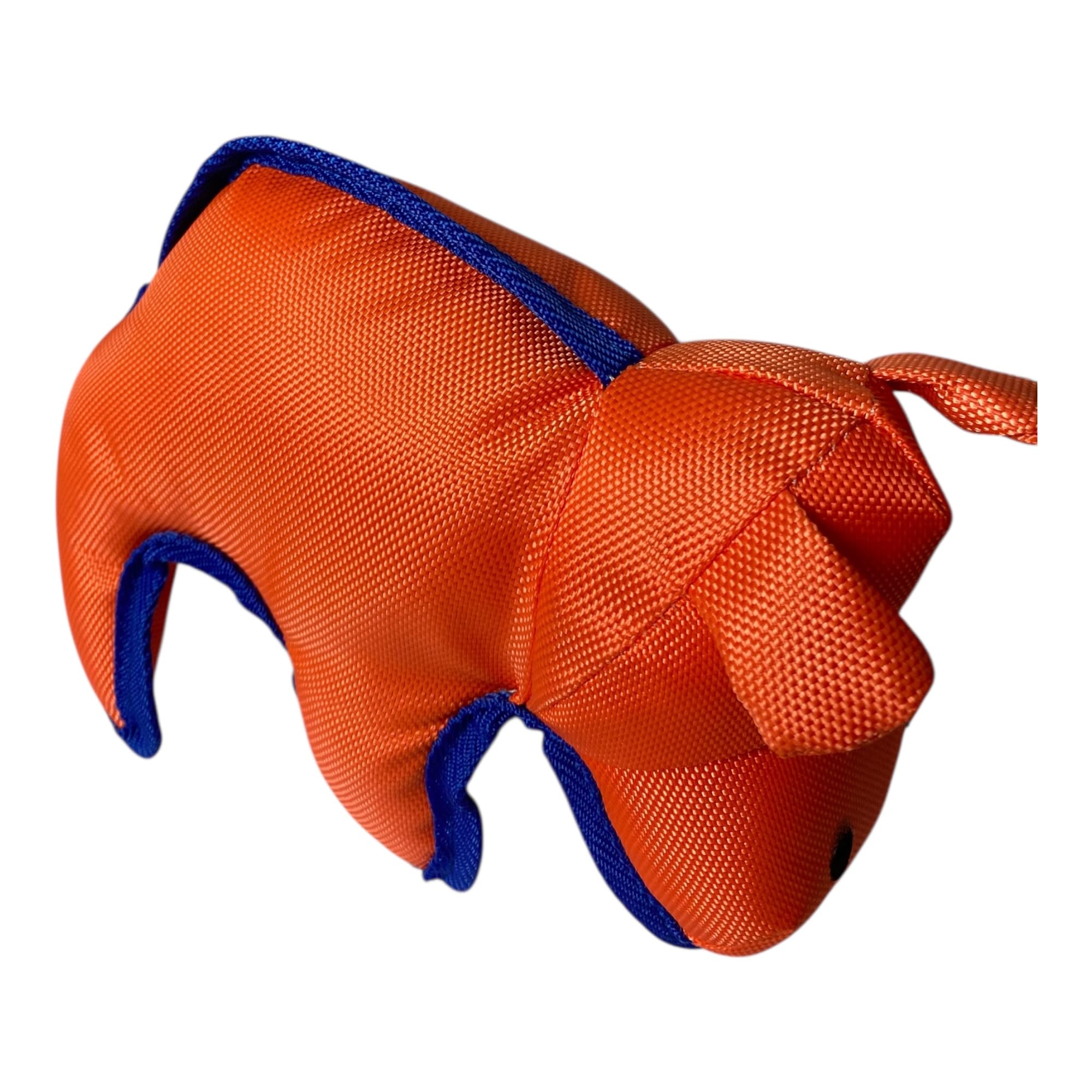 Plush Dog Toy Set - 2 Pack Hippo and Elephant, GREEN ORANGE, Large - Image 4