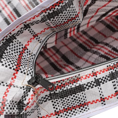 Miniatura 3 de Alipis 2 piezas XL bolsa de almacenamiento de edredón grande bolsa de mano para ropa de cama impermeable edredón cremallera mudanza para el hogar