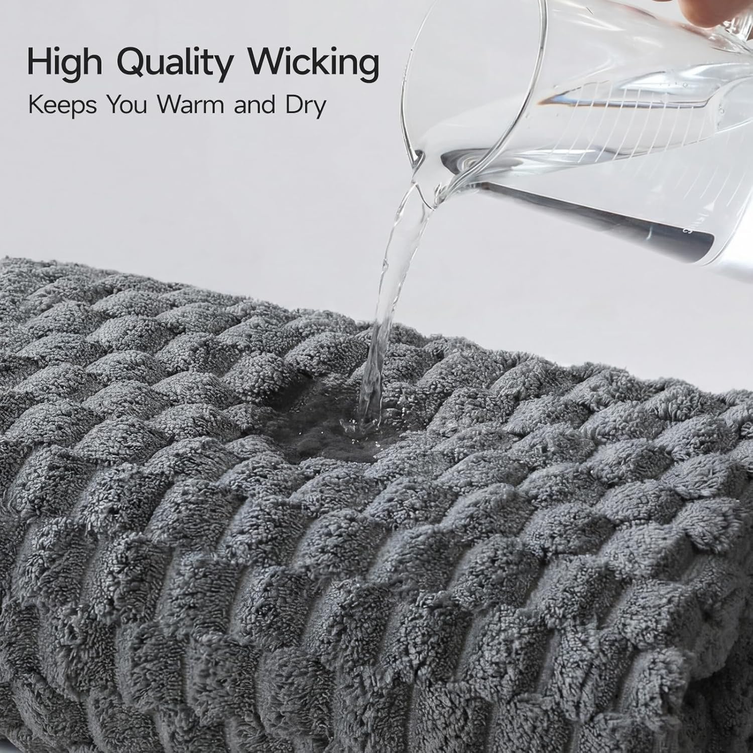 REDKISS 4 Pack Charcoal Gray Microfiber Bath Towels - Large Shower Towels Set for Bathroom, Super Absorbent Towel Set of 4 Lagre, Quick Dry Bathroom Towel for Spa, Gym,Travel, Lint Free, Ultra Soft