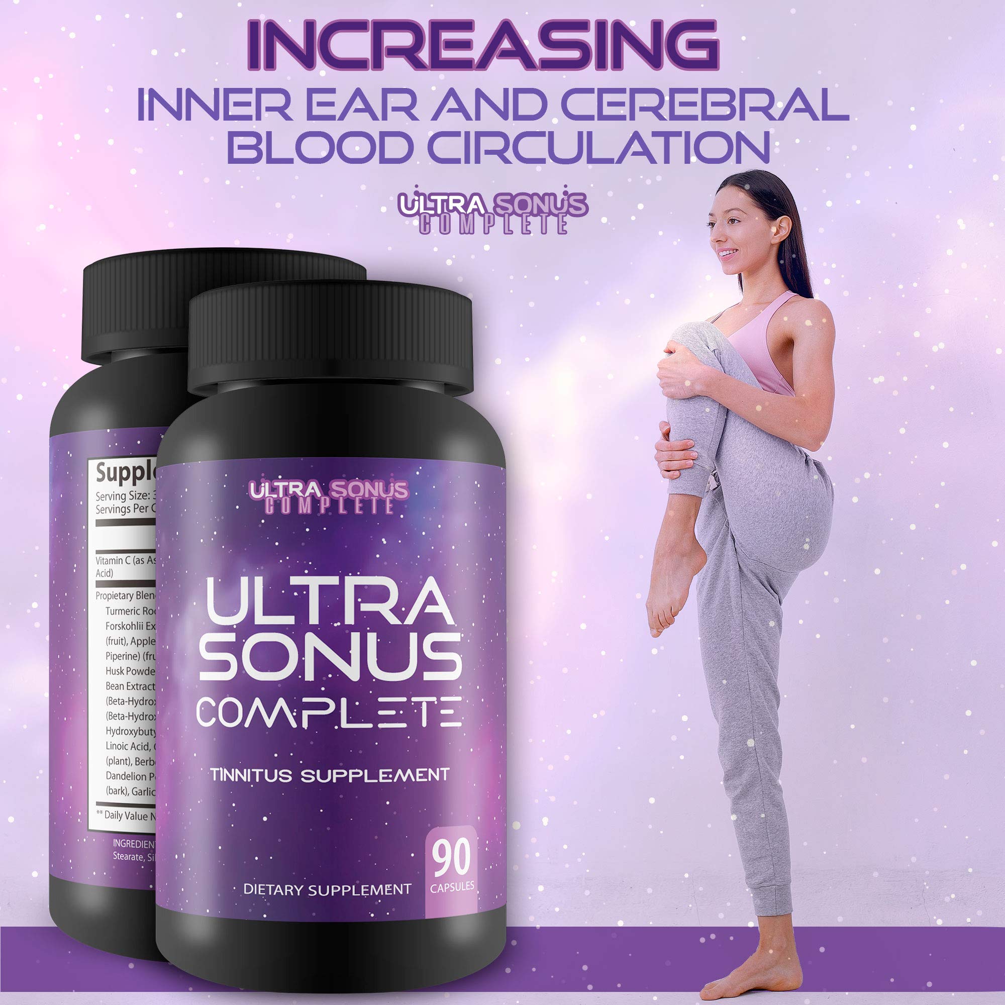 Ultra Sonus Complete Tinnitus Supplement Garlic Turmeric Vitamin C