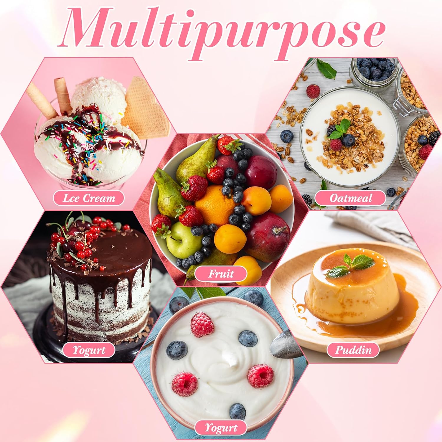 300 Pcs Dessert Cups with Spoons Mini Clear Plastic Dessert Parfait Cup Round Goblet Square Glasses Plastic Spoons for Fruit Ice Cream Cake Wedding Bridal Shower Party Supplies (Pink)