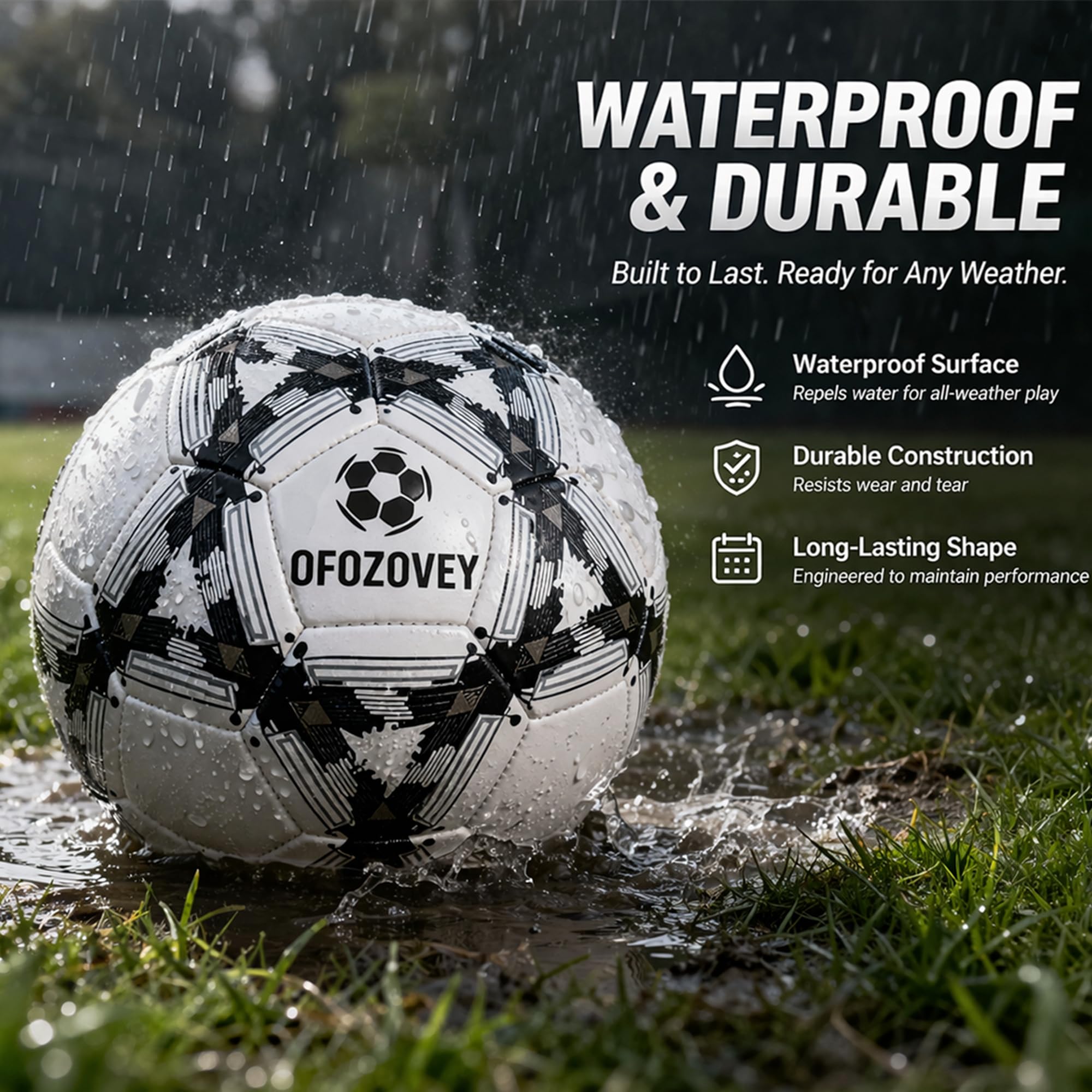 Pallone da calcio misura 5, confezione da sei pezzi, classico calcio indoor outdoor con 1 pompa, 2 sacchetti a rete e 2 aghi, lunga durata per allenamento, giochi, giochi all'aperto e al