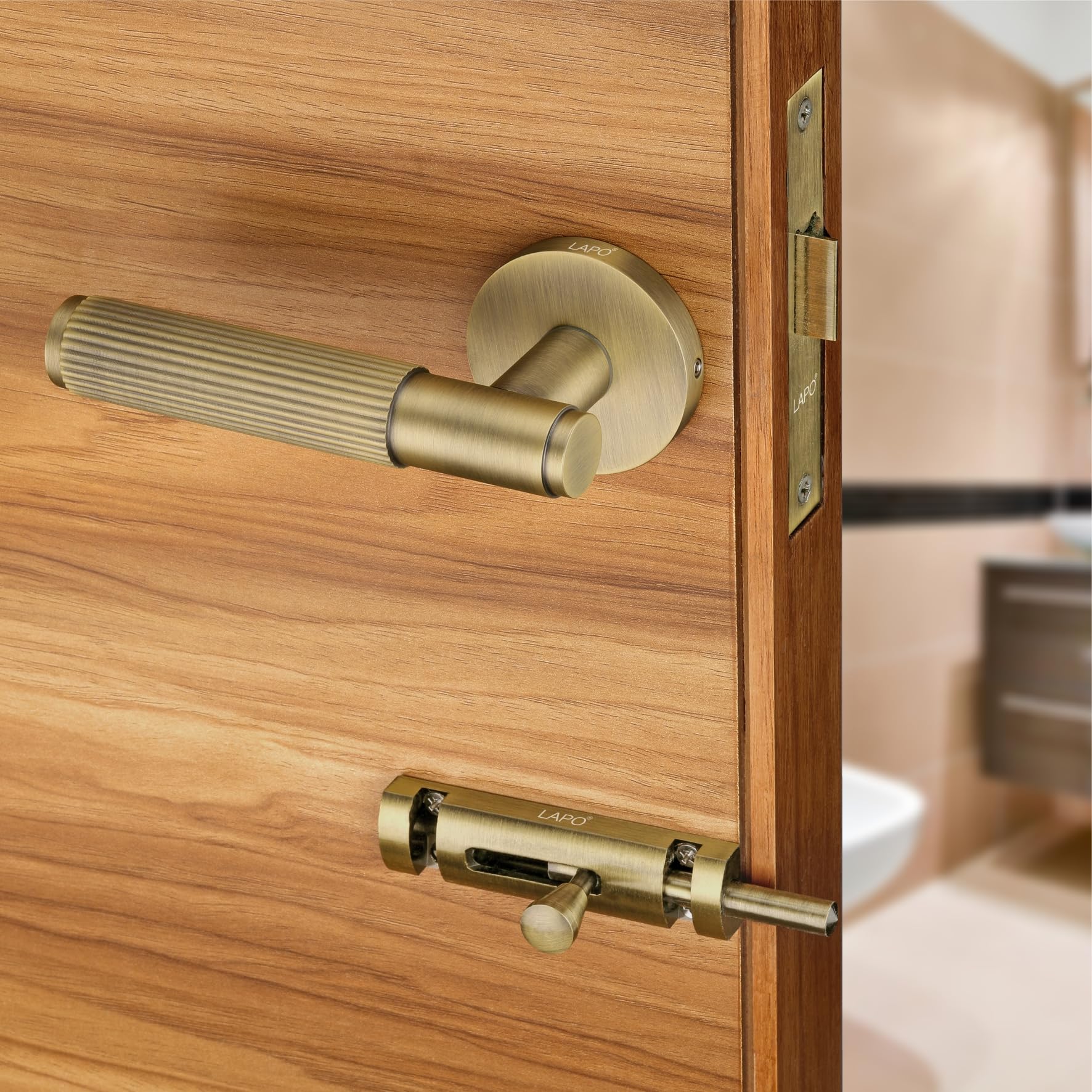 LAPO Full 100% Brass Door Locks for Bathroom, Balcony Door Lock ...