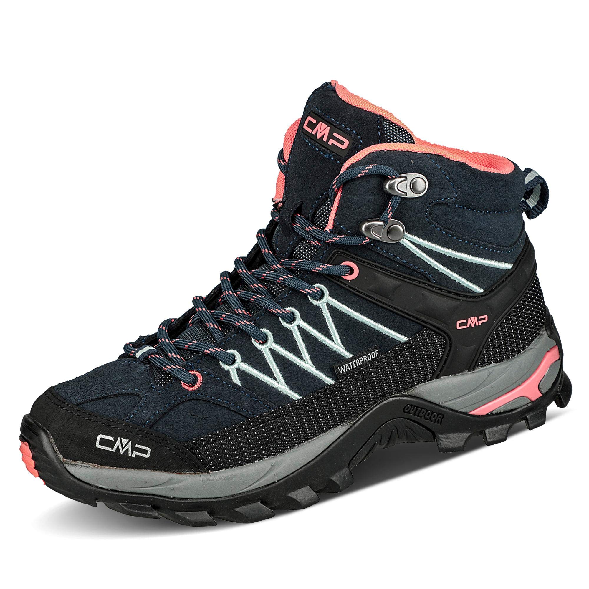 CMP Rigel Mid Wmn Trekking Shoes Wp B.Blue-Giada-Peach UK 6.5
