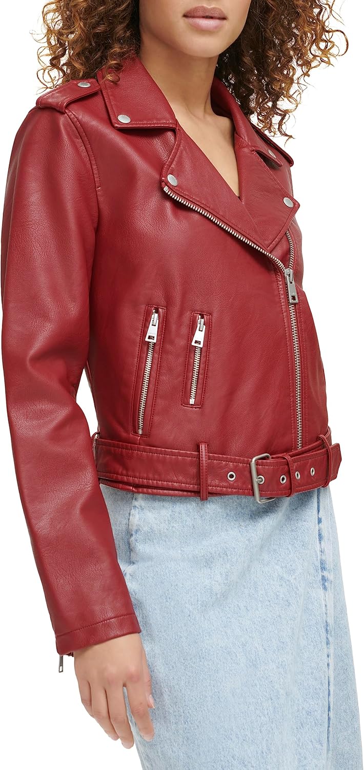 Levi's Women's The Belted Faux Leather Moto Jacket (Regular & Plus Size) - Image 3
