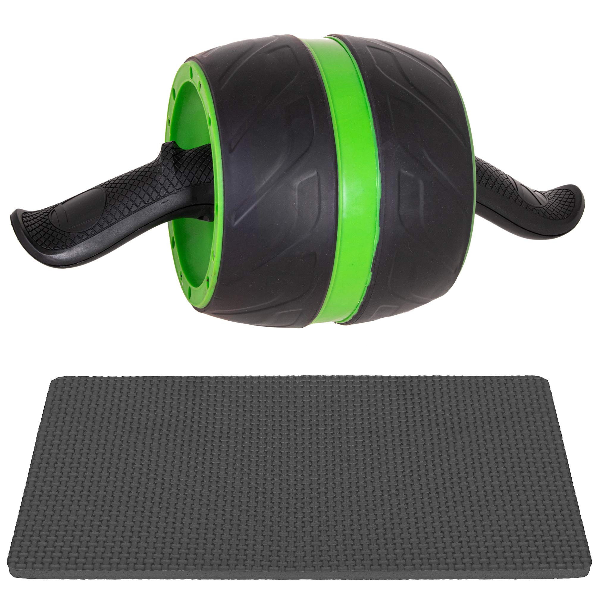 SPRINGOS AB Roller - Rullo per addominali, 2 ruote con maniglia, per addominali, braccia, con comode impugnature, allenamento muscolare, allenamento della forza, rullo per esercizi AB Power