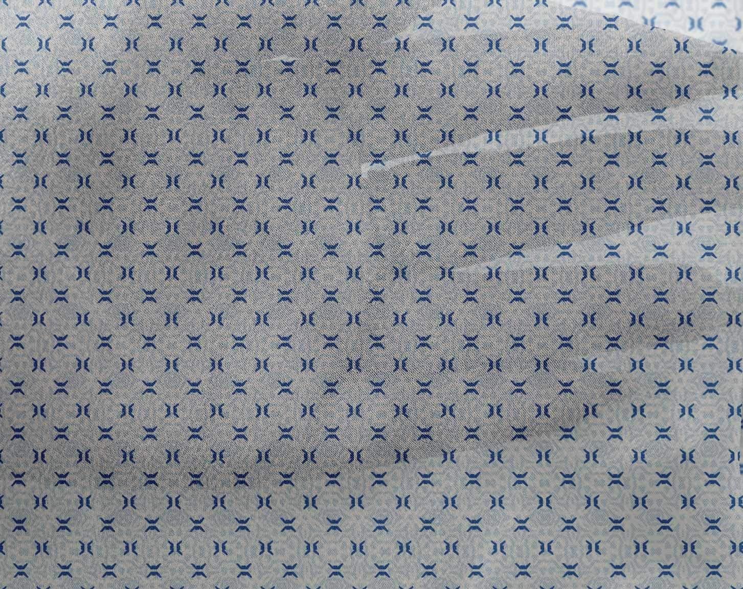 oneOone Georgette Viscose Fabric Shapes Geometric Print Fabric by Yard 42 Inch Wide