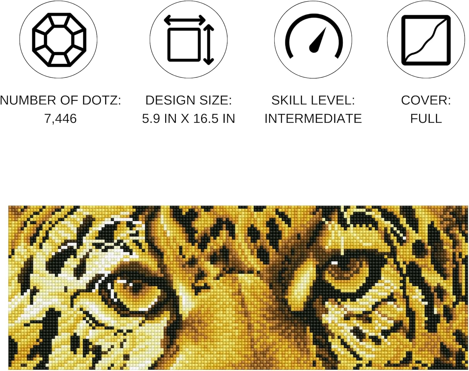 DIAMOND DOTZ Leopard Spy Diamond Painting Kits for Adults - Diamond Art Kits a Relaxing Creative Craft Kit with Dotz Gems 5.9x16.5