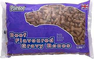 Pointer - Beef Flavoured Gravy Bones, Beefy Dog Treats, Tasty Gravy Dog Bones, 1.5kg