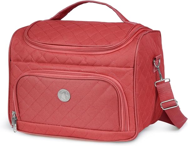 KINSTON beauty case rosso con divisori