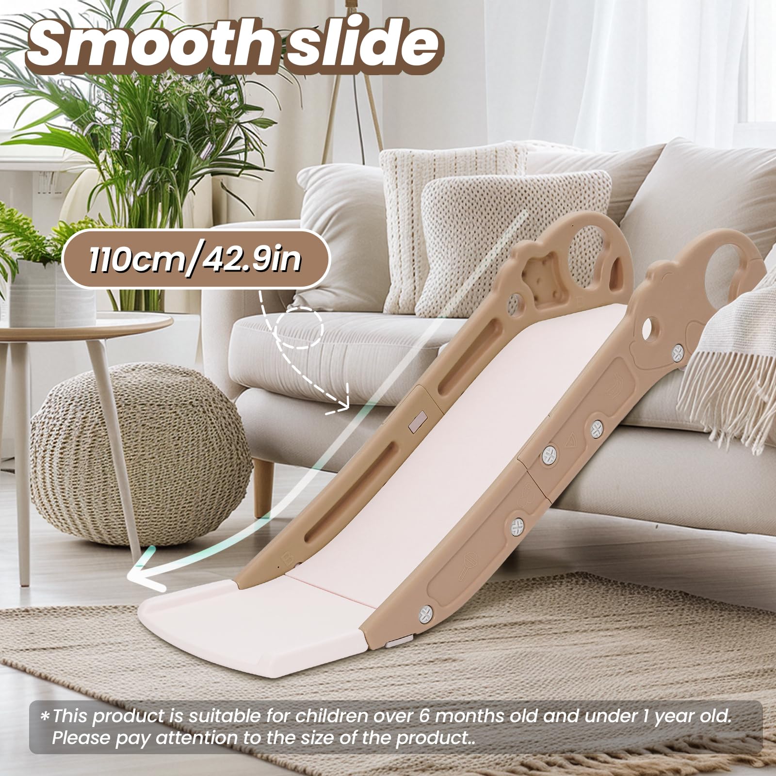 Scivolo per Bambini Pieghevole per Divano e Letto, Interno/Esterno, Verde