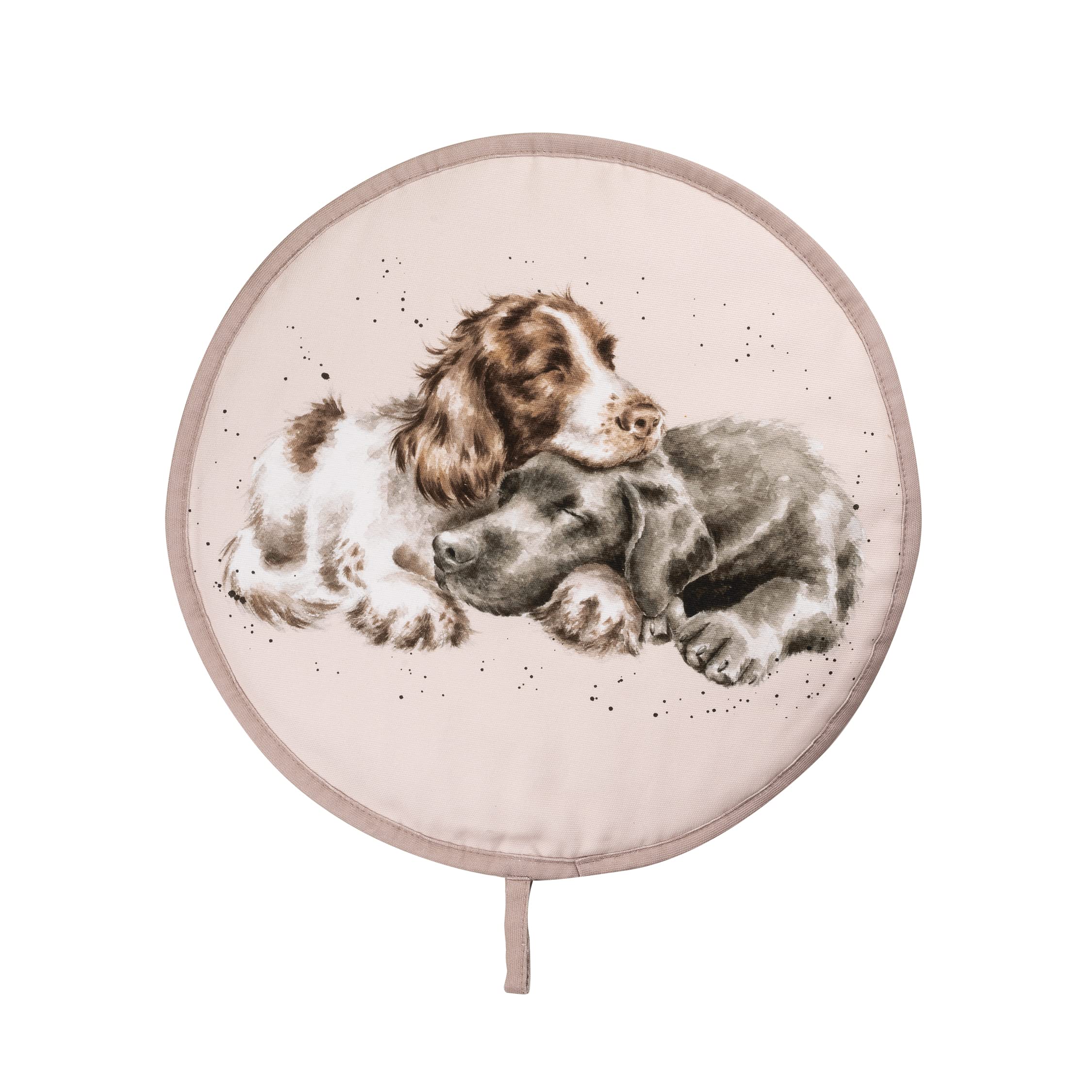 Wrendale Designs by Hannah Dale - ‘Growing Old Together’ Hob Cover - 100% Cotton - 380mm Diameter