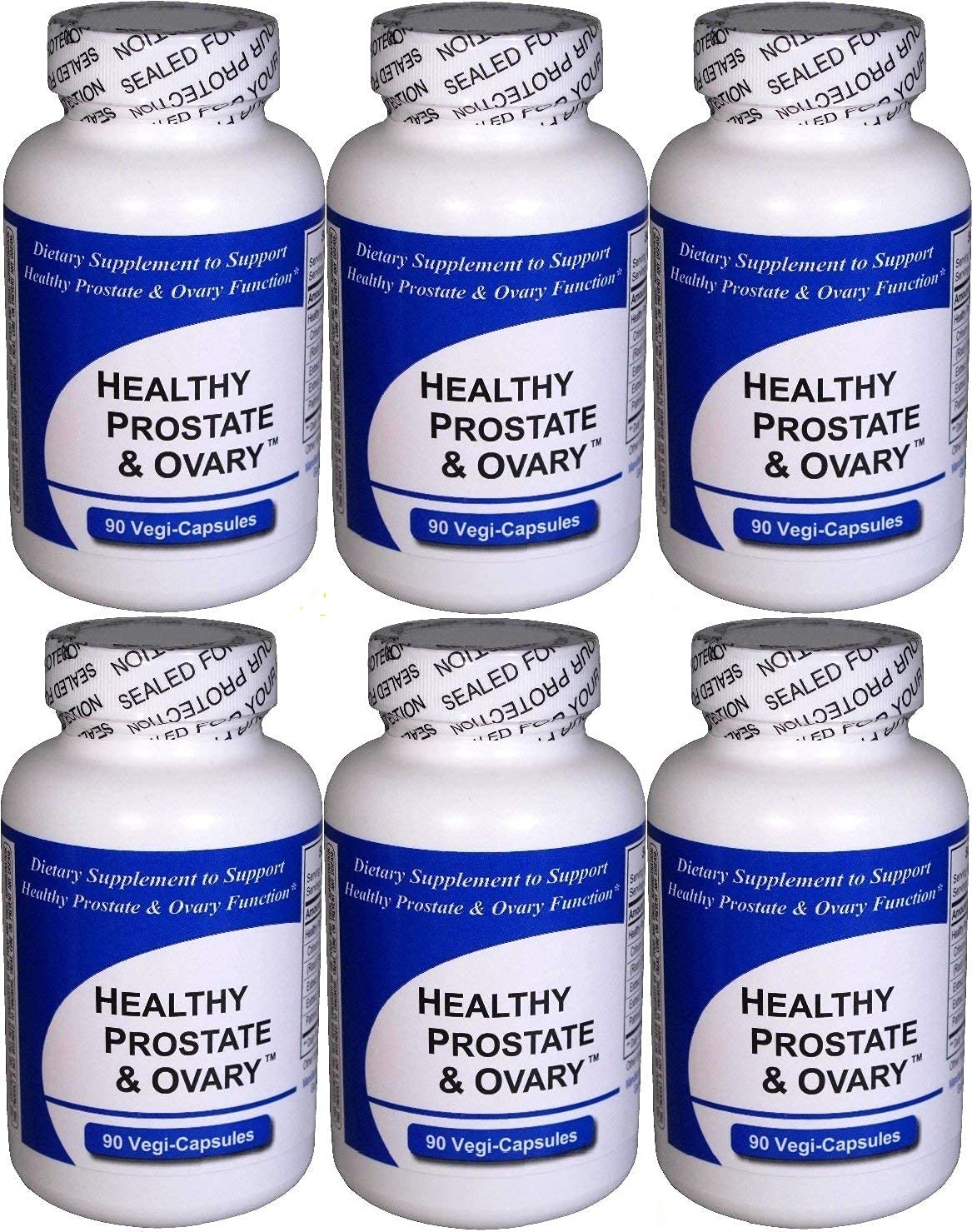 Healthy Prostate and Ovary Capsules 6-Pack 6 Bottles Contain a Total of 540 Capsules - Concentrated Herbal Blend