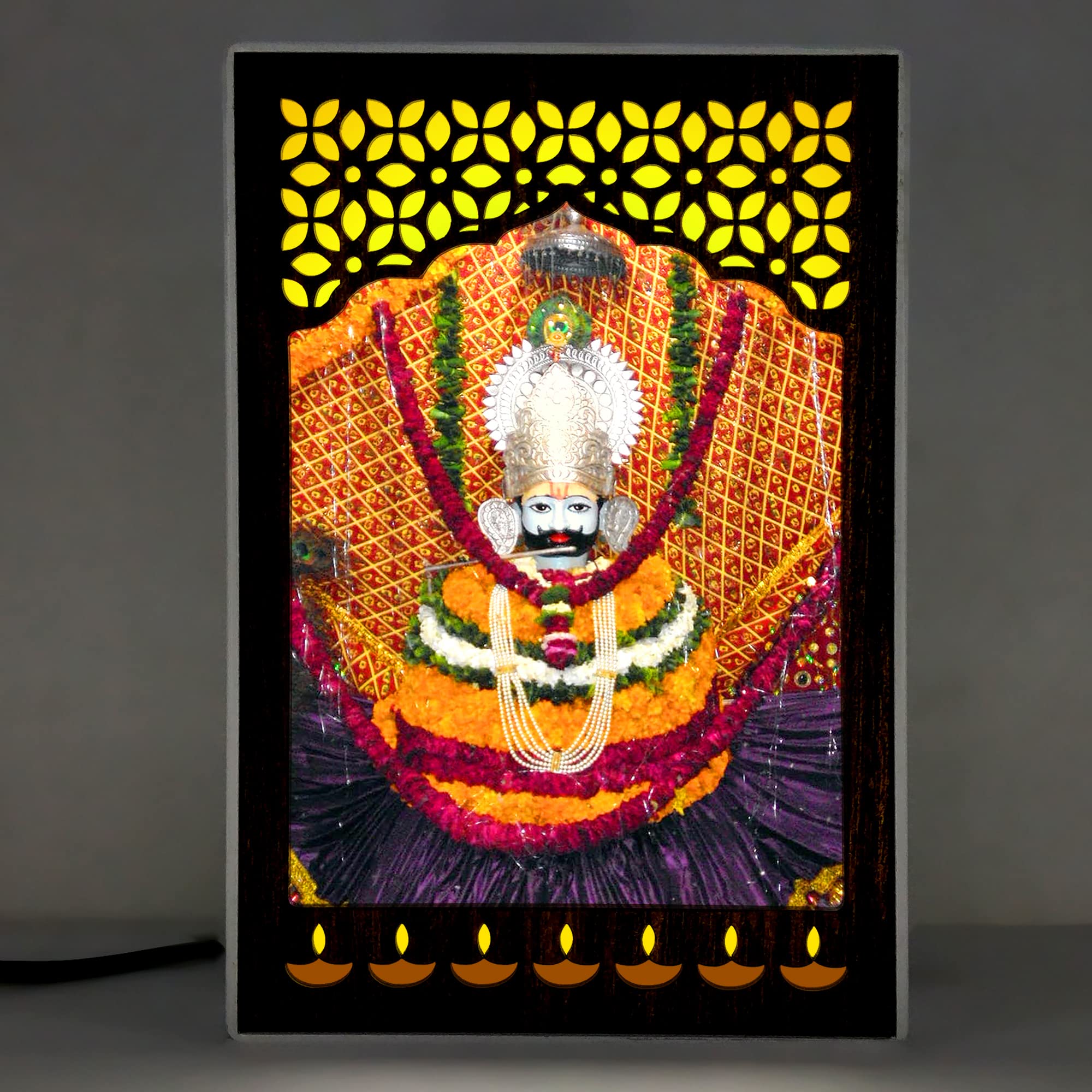 Regalo Casila REGALOCASILA Shri Khatu Shyam Ji Photo Frames With Light For Pooja Room | Temple Decoration Good Luck Gift | Office Décor White Cabinet Frame Size : 6 x 9 Inches 7DGLF079 (B0BRV4Z9WP) Amazon Price History, Amazon Price Tracker