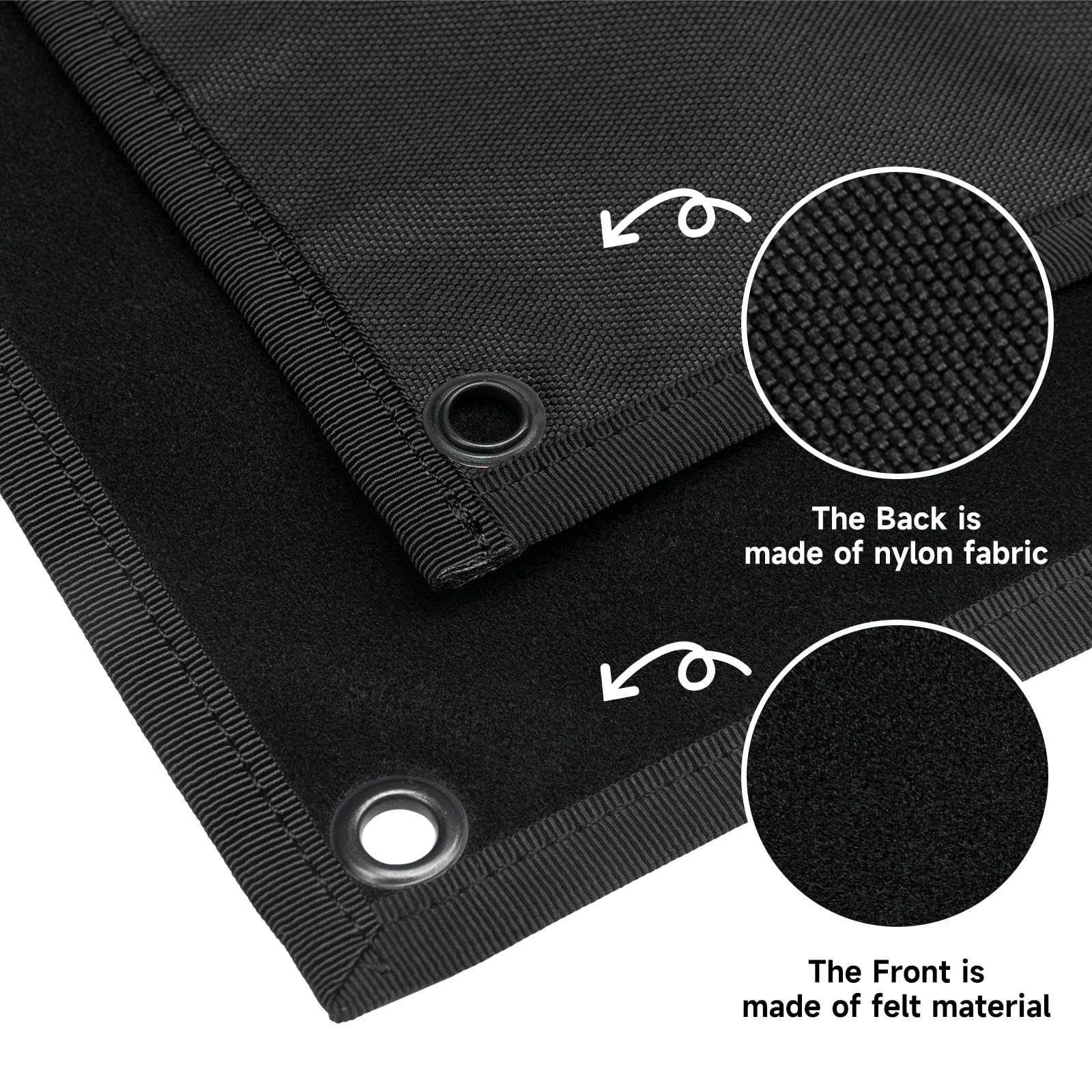 EXCELLENT ELITE SPANKER Panneau d'affichage de patchs tactiques Panneau de support de patch militaire pliable(BLK,L)