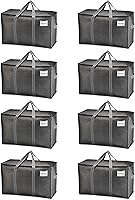 Vista 19 de VENO - Paquete de mudanzas, cajas de almacenamiento para embalaje universitario con tapas alternativas, para dormitorio, extragrande, asas