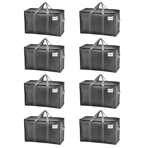 8 Pack Heavy Duty Moving Bags, Extra Large Storage Bags