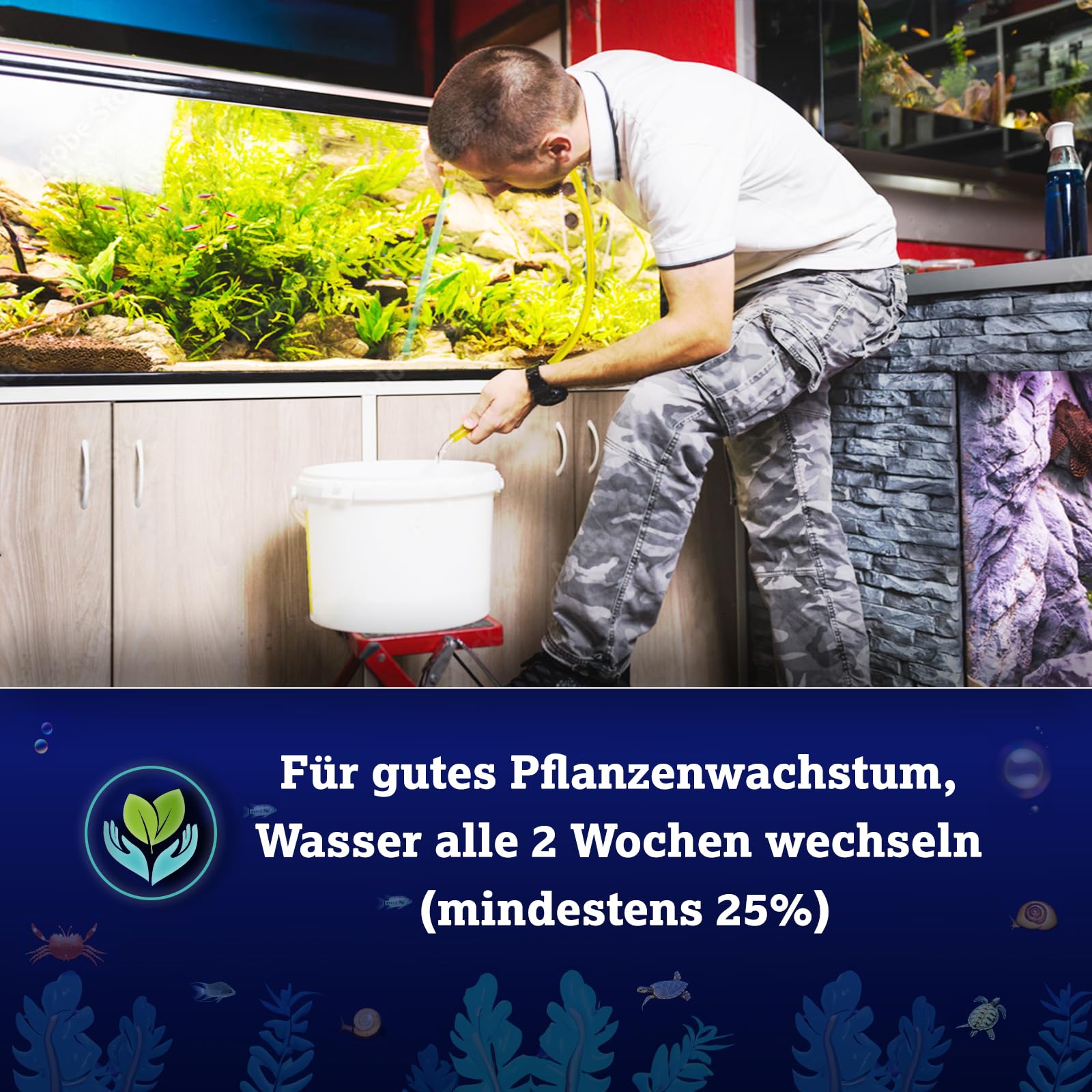 Ferrdrakon Nachfüllpack 5,0l Eisendünger Aquarium | Aquarium Pflanzendünger hochkonzentriert | Flüssig Dünger für Intensive Blattfärbung | Basis-Düngung für Aquarienpflanzen Wachstum