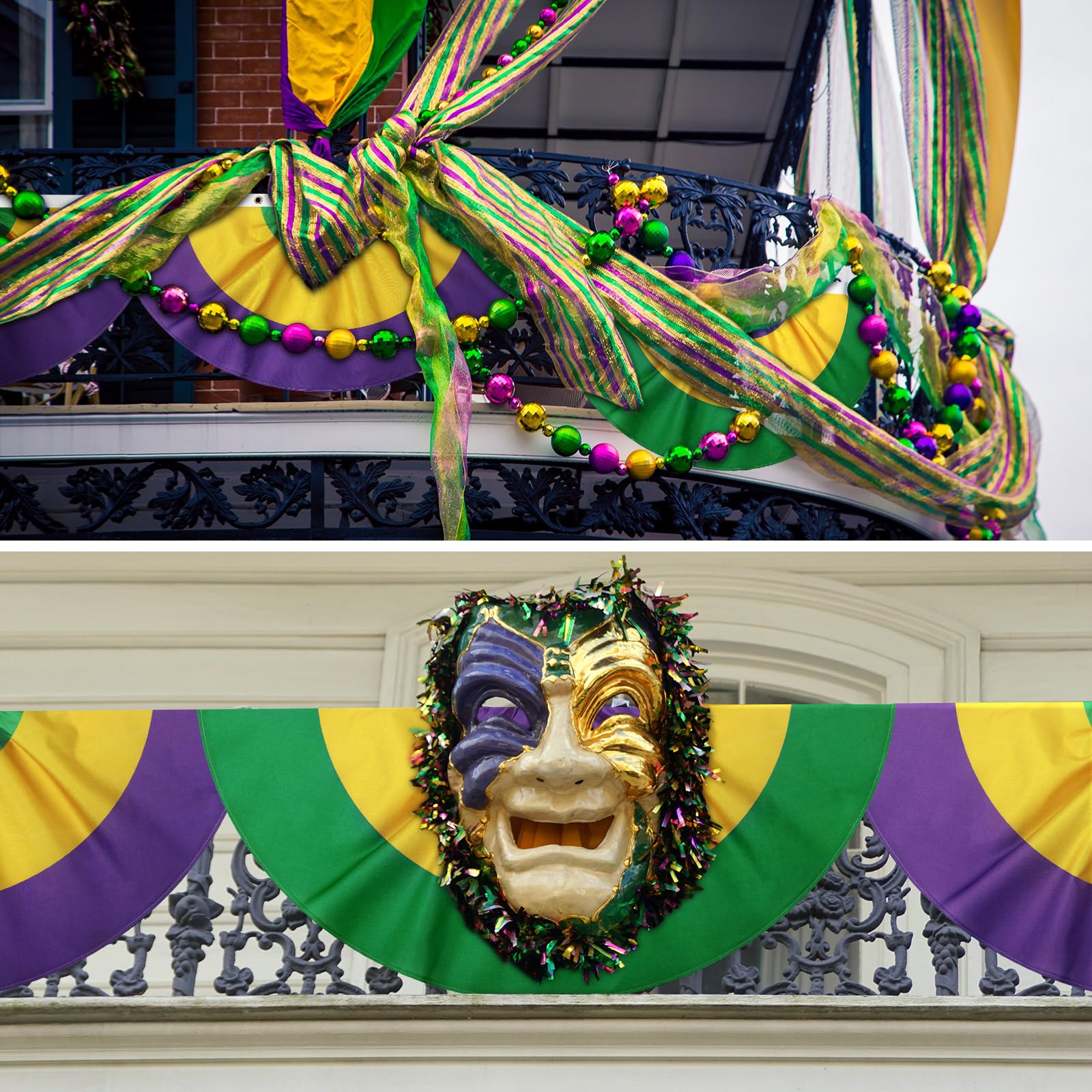 Mardi Gras Flagge – Buntes Karnevals-Banner 90x150 Cm, Wetterfest & Lebendig, Für Party & Deko