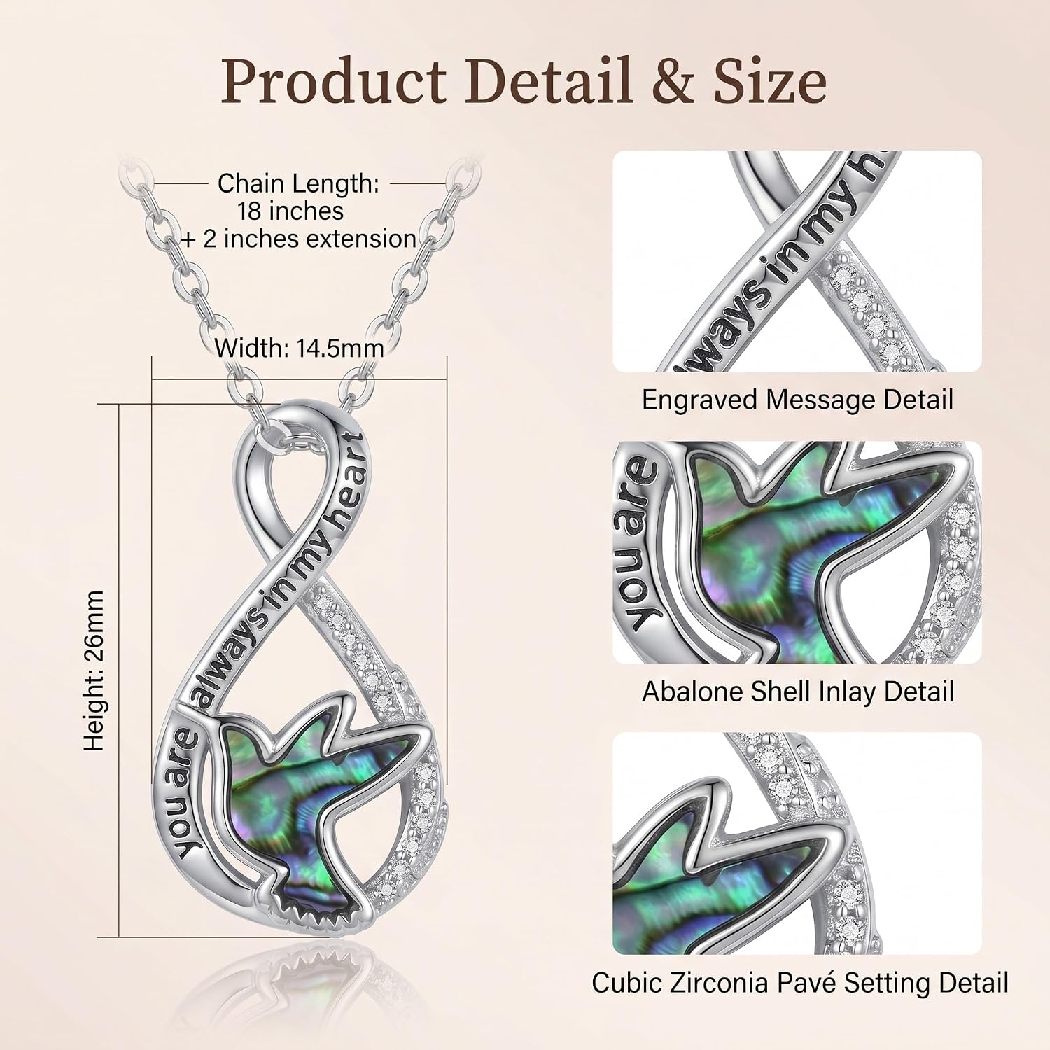 Infinity Hummingbird Urn Necklaces for Ashes Humming Bird Memorial Keepsake Pendant Necklace Infinity Hummingbird Cremation Jewelry Gifts for Women Bereavement Sympathy