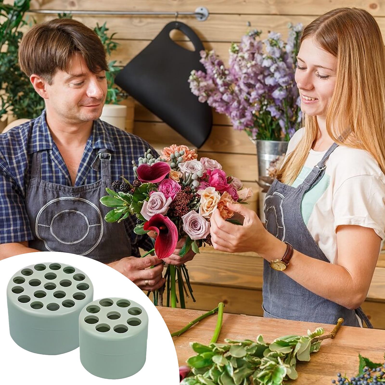 6 Stück Hanataba Blumenhalter, Blumenhalter Ikebana Drehbarer Blumenhalter Spiral Ikebana Stielhalter Wiederverwendbare Bouquet Twisters für DIY Blumenstrauß Vase