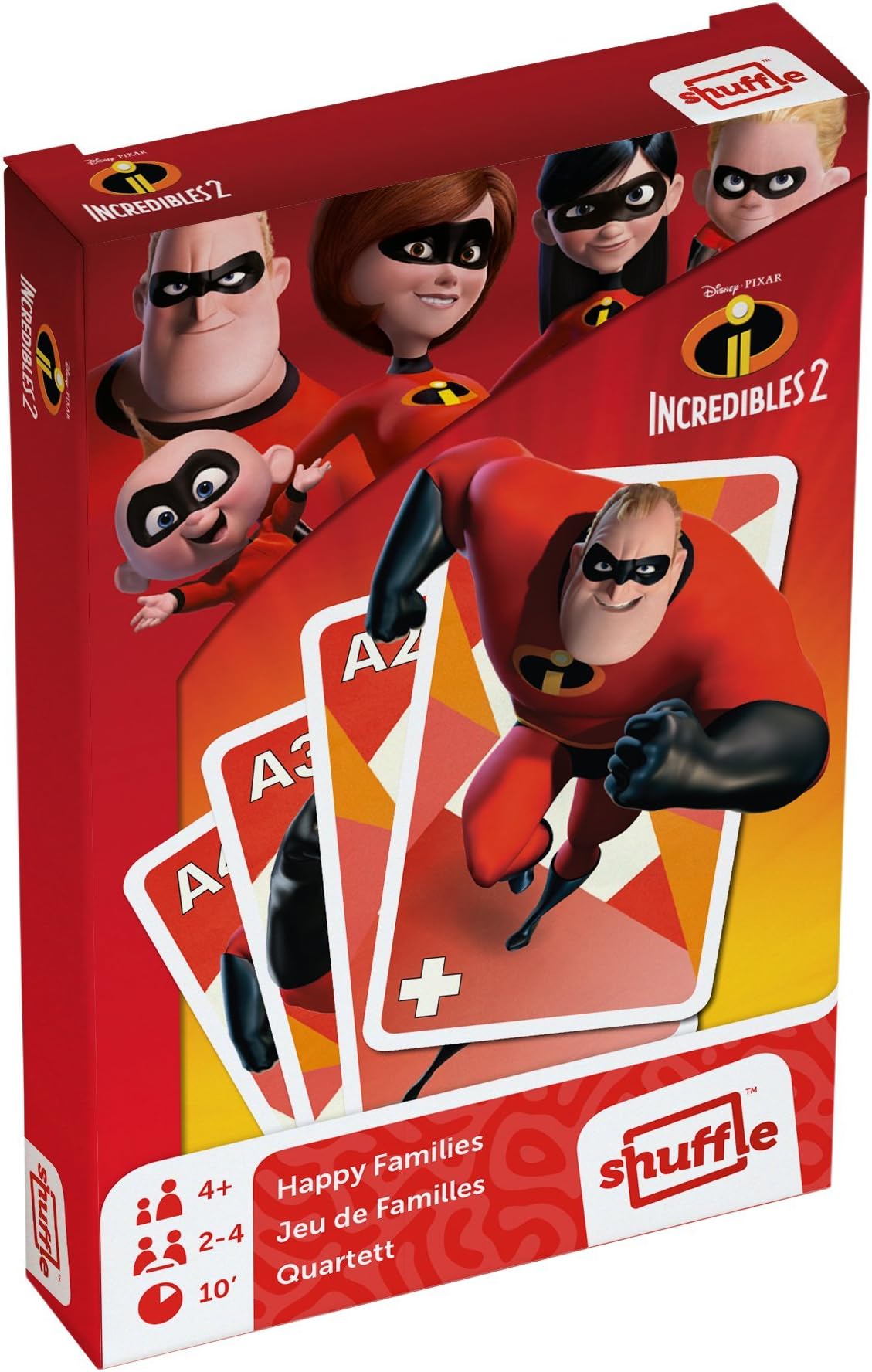 Cartamundi108401928 Incredibles 2 Happy Families Card Game, Multicolor