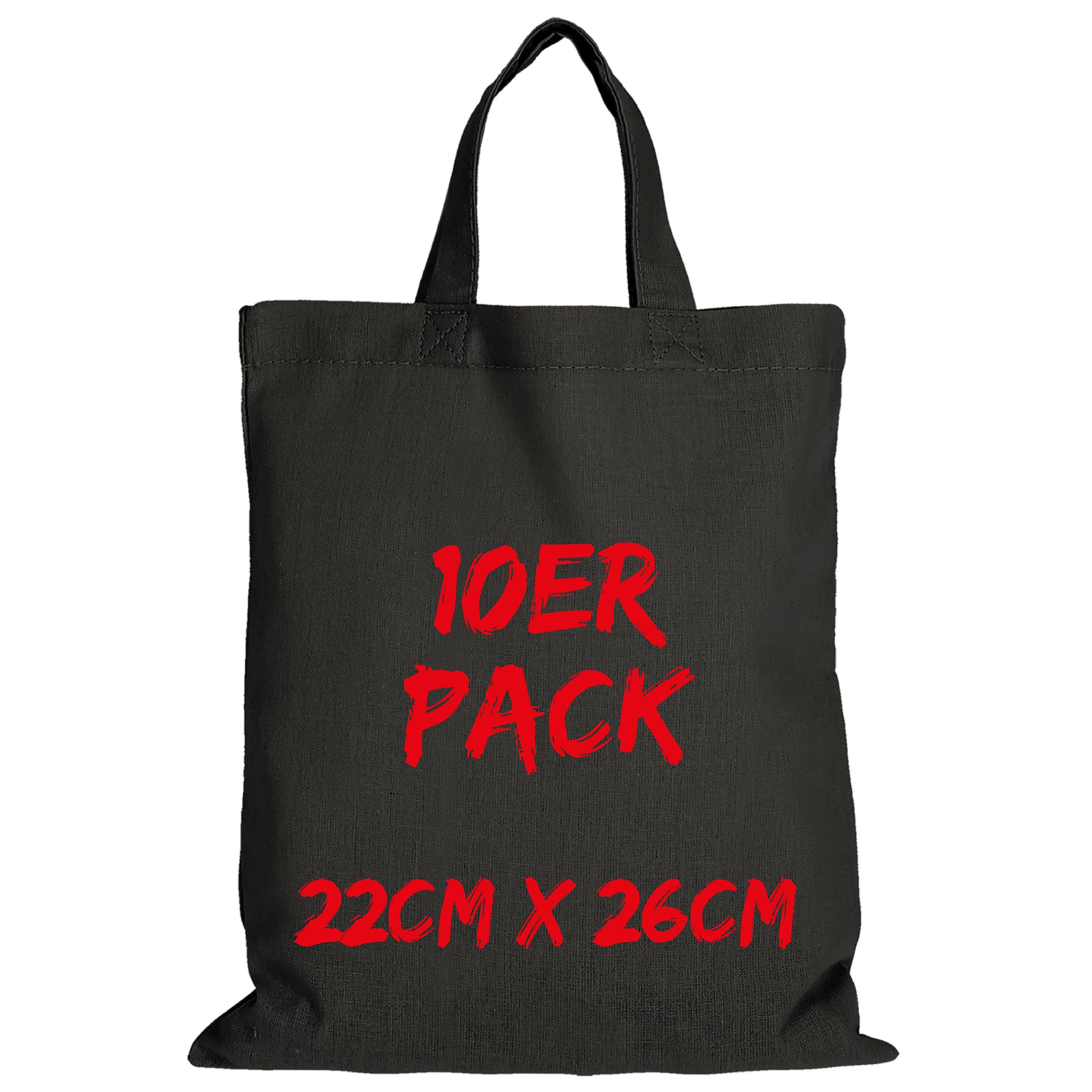 TEXXILLA Apothekertasche 10er-Pack – Dunkelblau, 22x26 Cm, 100% Baumwolle, Unbedruckt Für Werbung Oder Basteln