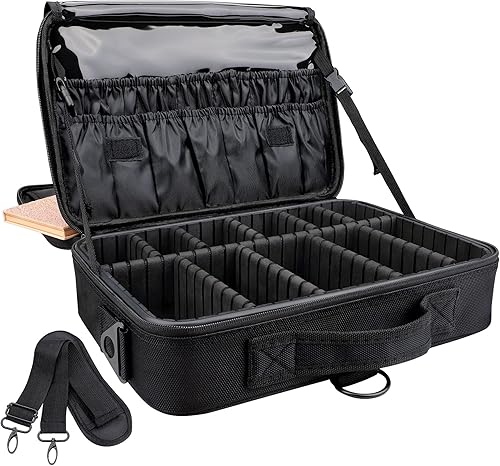 JOURMON Estuche de maquillaje de viaje, Negro -