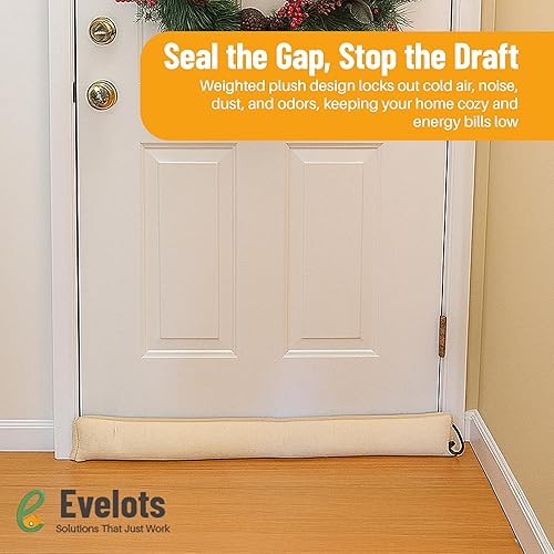 Miniatura 3 de Evelots Paquete de 4 topes para colgar puertas y ventanas de 36 pulgadas, bloquea el aire fríopolvo