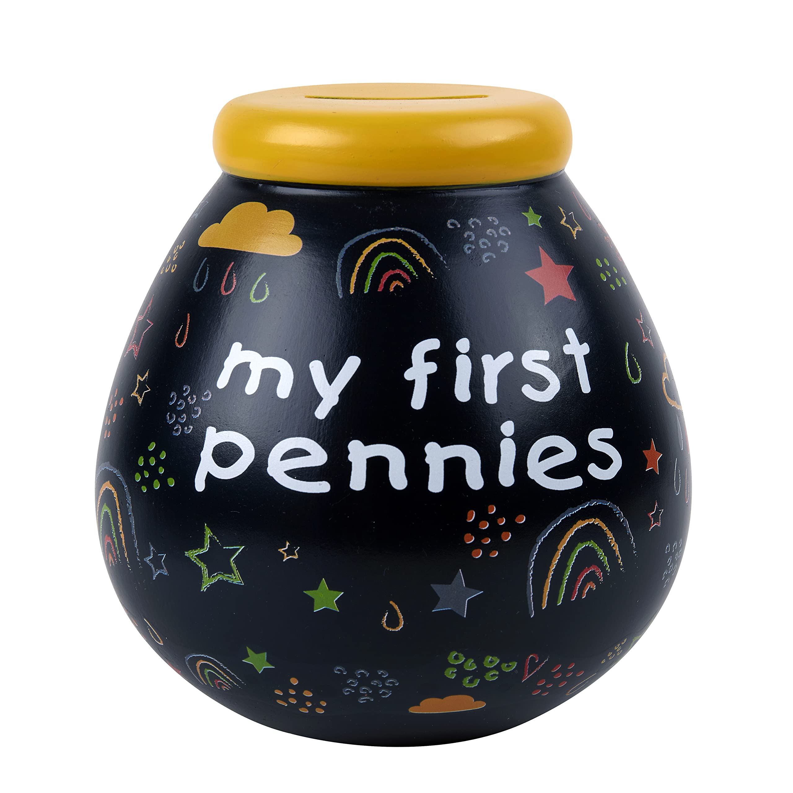Pot Of DreamsMy First Pennies, Ceramic, Black, 15 x14 x 14centimeters