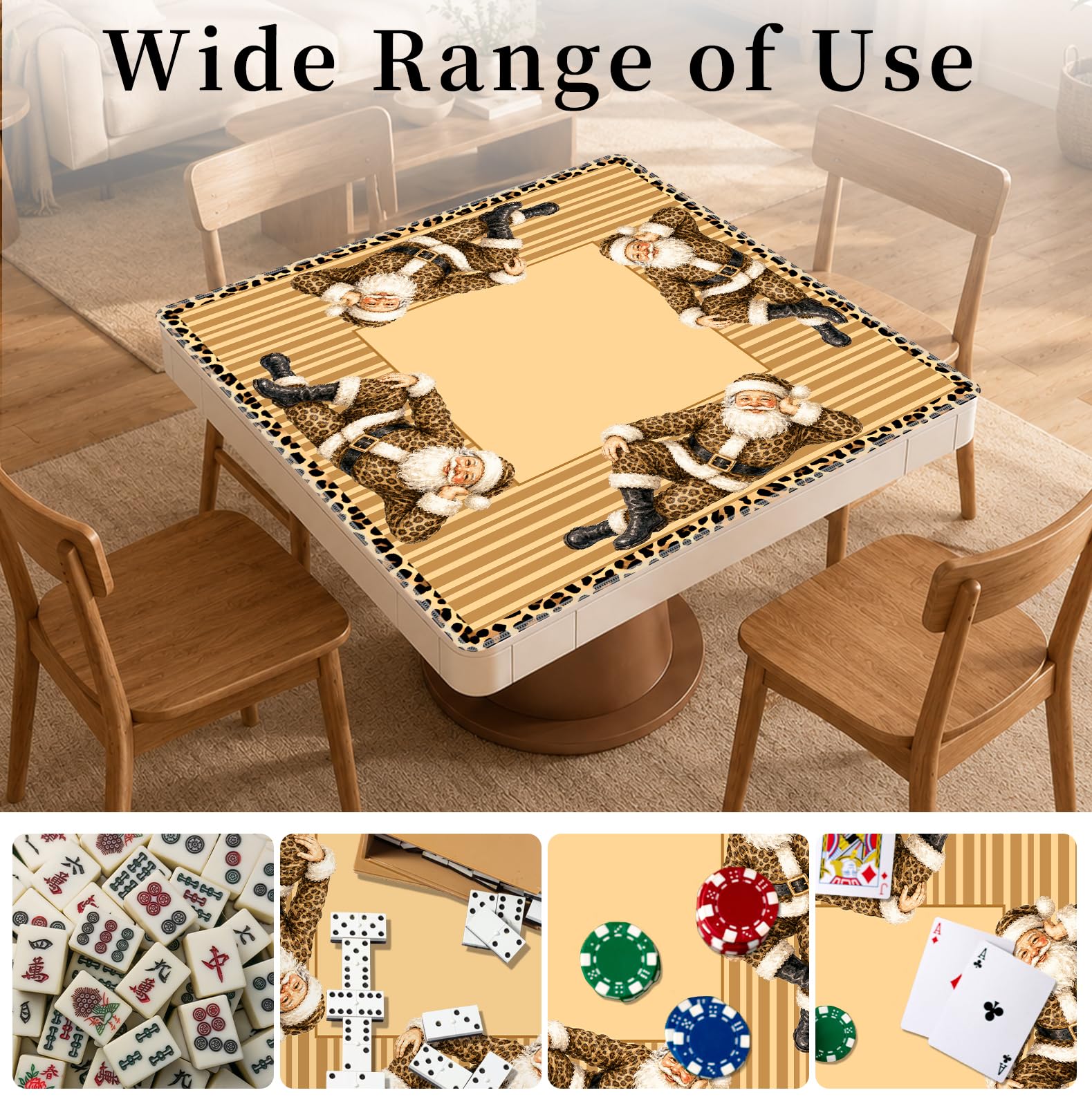 HSPD Mahjong Tapis en caoutchouc antidérapant et réduction du bruit multi-usages 031
