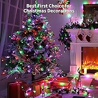 Vista 7 de TingMiao - Juego de luces de hadas multicolores con cadena, luces de hada a pilas, luces de luciérnaga LED, luces de cadena con estrellas, 2.2 m, 20