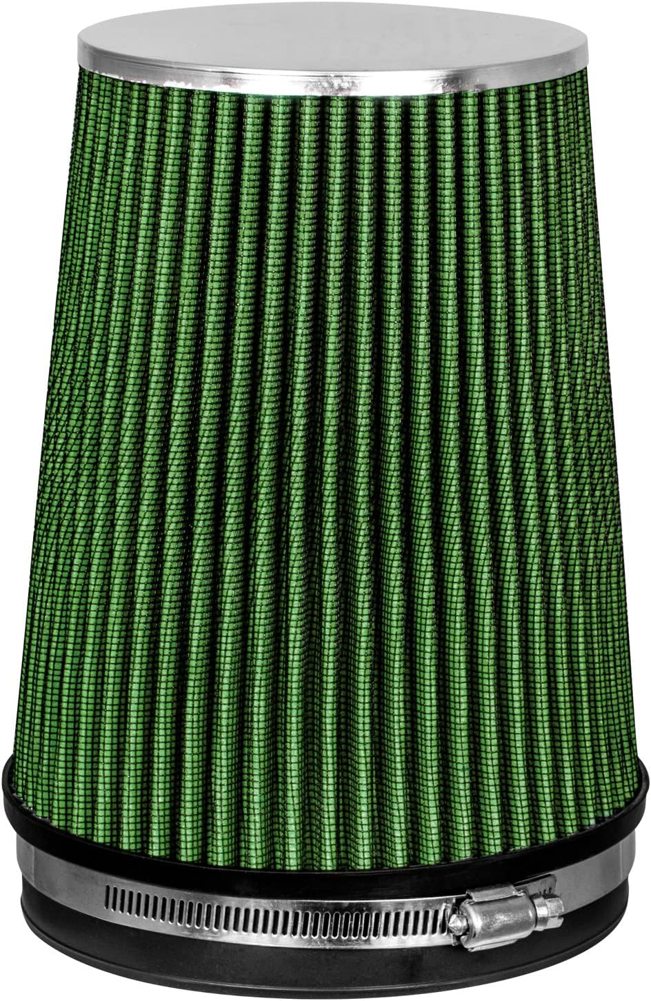 GREEN 4" 102 mm Inlet Truck Air Cone Replacement Performance Washable Clamp-On Dry Air Filter (8" Tall)