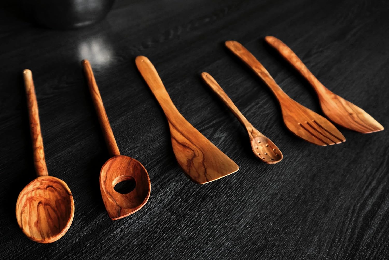 Metaltex Oval 11.81" Wood Cooking Spoon, Brown