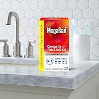Vista 15 de Megared Aceite de pescado omega-3 + aceite de krill de alta absorción 500 mg cápsulas blandas, MegaRed Advanced 4 en 1 (80 unidades en una botella)