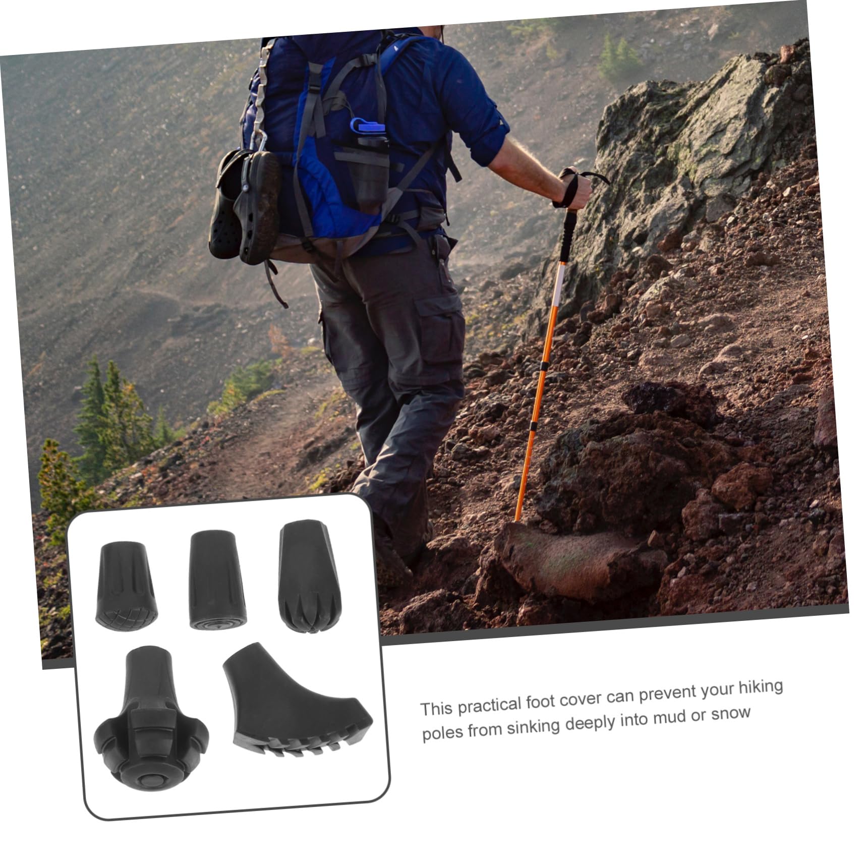 Yardwe Cuscinetti Per Bastoncini Da Trekking Imbottitura Della Stampella Tampone Cuscinetti Per Stampelle Da Passeggio Pieghevole Gomma Da Cancellare Black