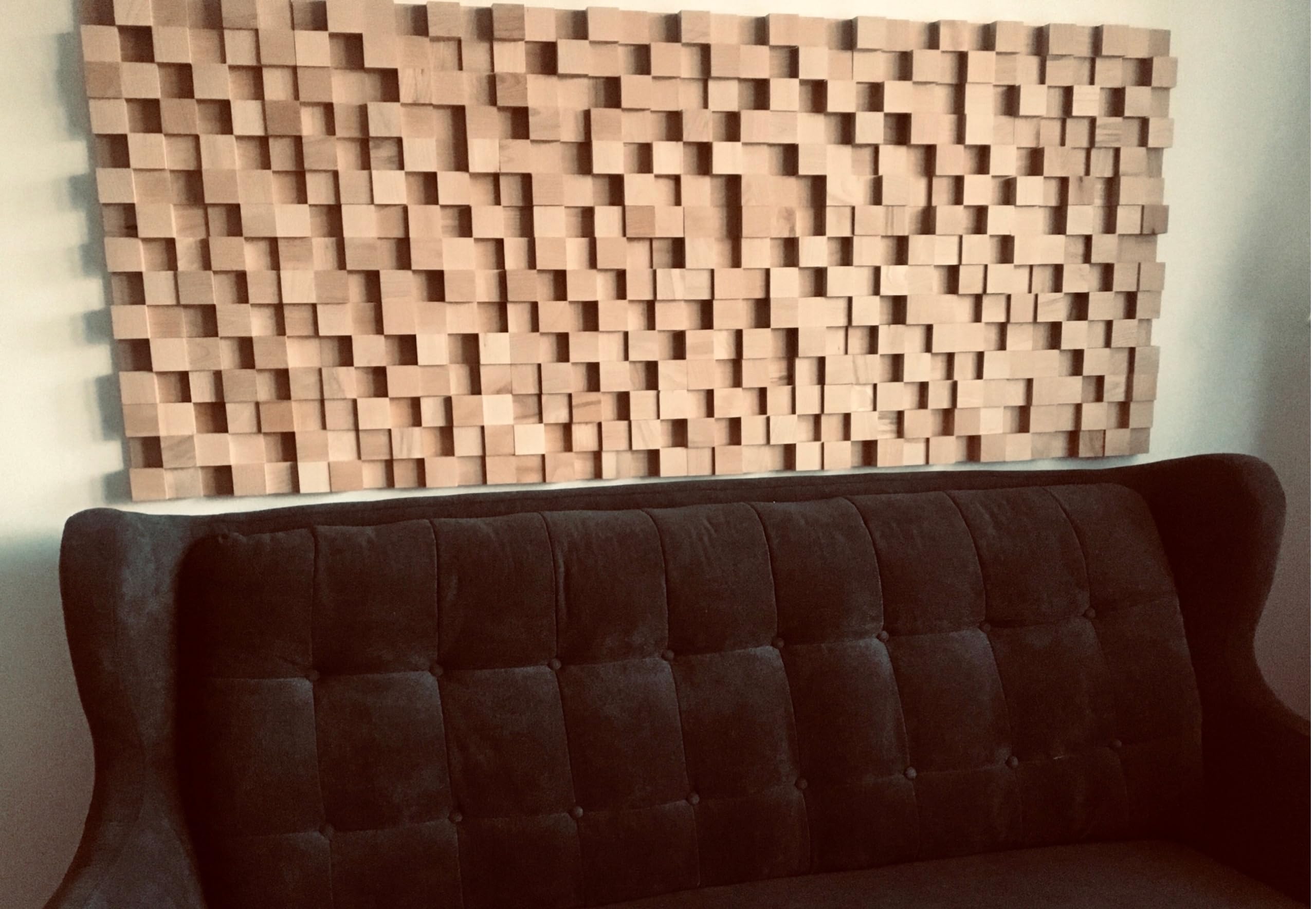 Lot de 10 diffuseurs acoustiques 2D 500, 10 pièces, 30 x 30 cm, diffuseur acoustique, panneau mural en bois, panneau acoustique (hêtre)