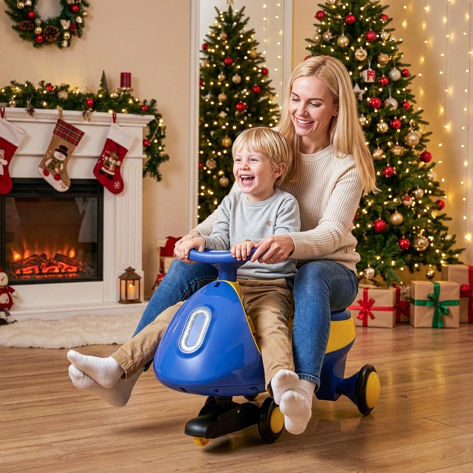 LALAHO Kinder Elektroauto Elektrisches Rutschauto 12V | Elektrisches Rutschauto mit Pedal, Kinderauto Elektrisch, 2 Geschwindigkeit Kippschutz, für Kind ab 3 Jahren