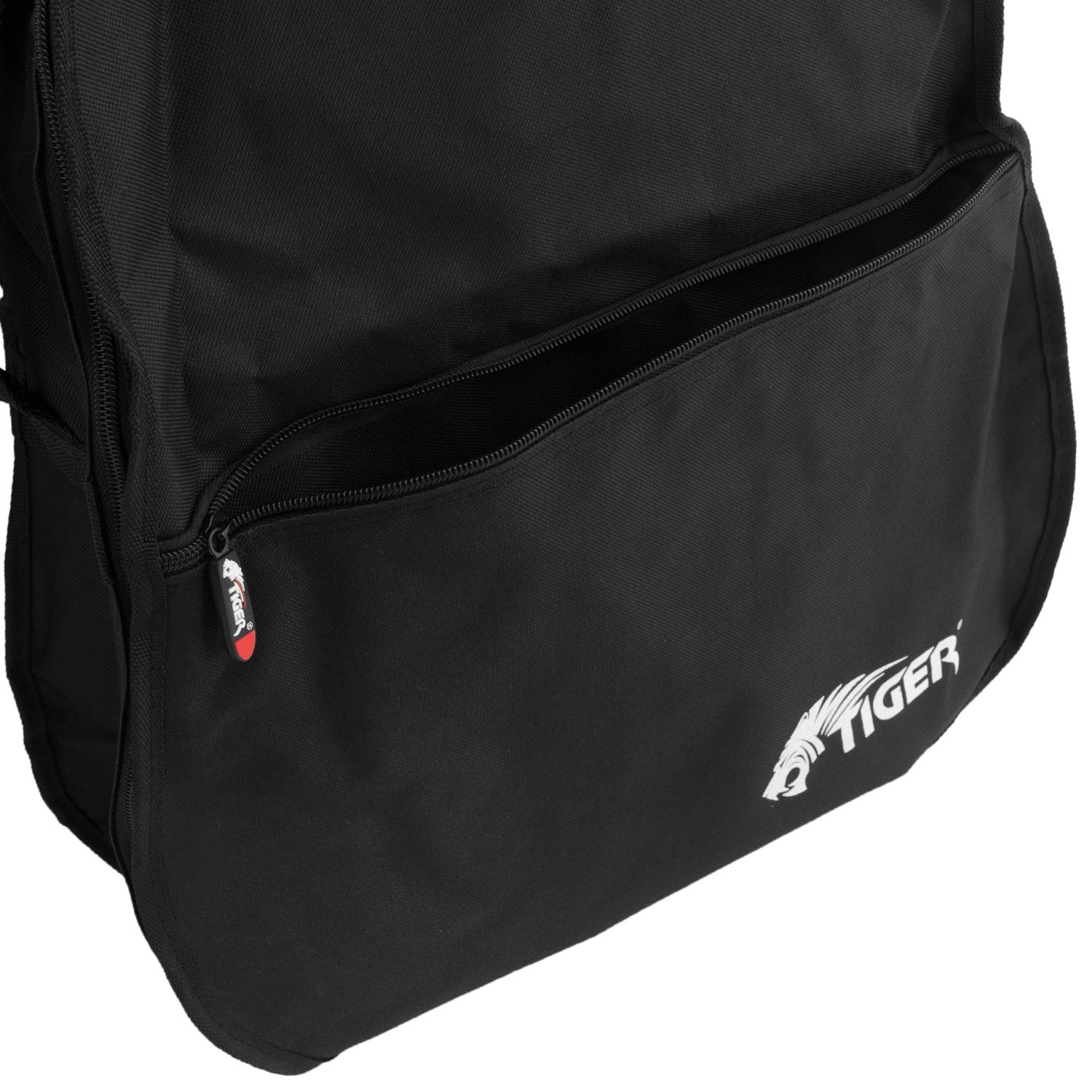 TIGER GGB7-MCL Tasche für Classische Gitarre - 3/4 + GAC65-12 12 Gitarrenplektren durchsichtig & Adam Hall Stands SGS017 Gitarrenfußbank, Schwarz